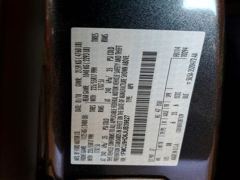 2018 Ford Escape sel