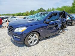 Mercedes-Benz M-class salvage cars for sale: 2012 Mercedes-Benz Ml 350 Bluetec
