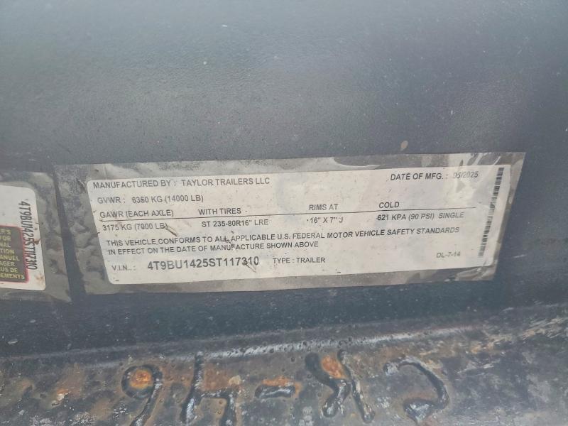 2025 Taylor DL-7-14 Dump Trailer