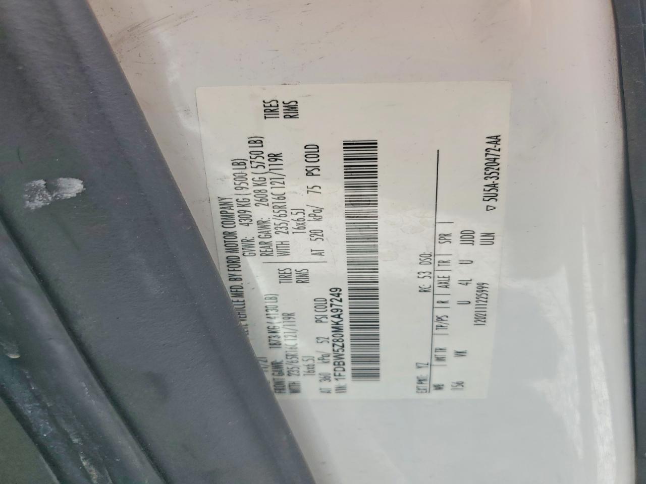 2021 Ford Transit Refrigerated BOX Truck