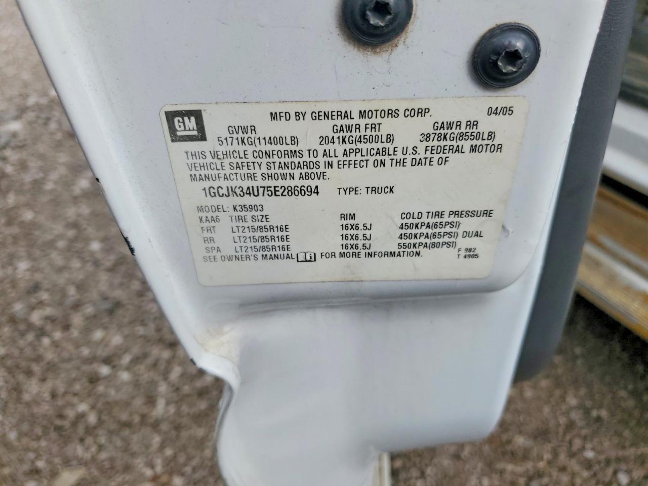 2005 Chevrolet Silverado K3500
