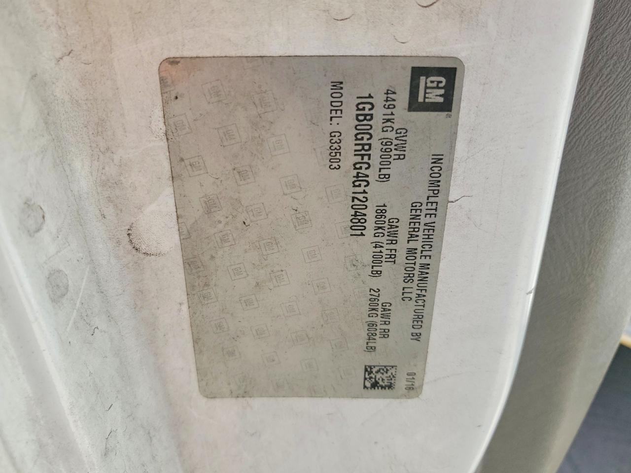 2016 Chevrolet Express Utility / Service Truck