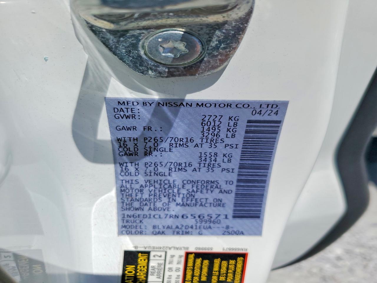 2024 Nissan Frontier S