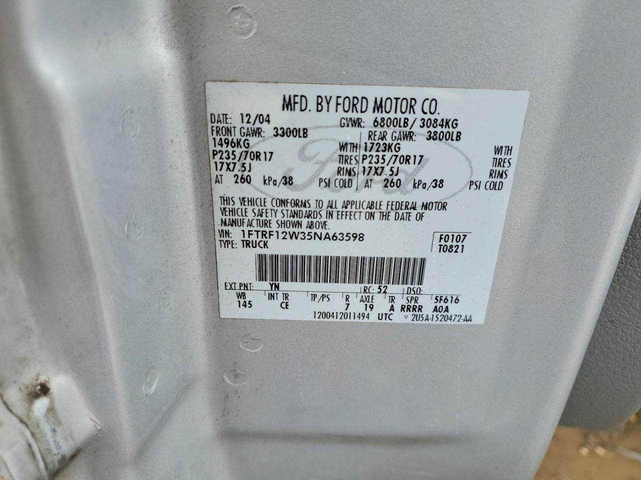2005 Ford F150