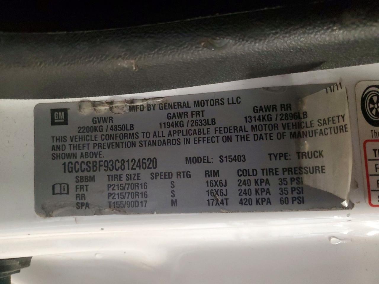 2012 Chev Colorado