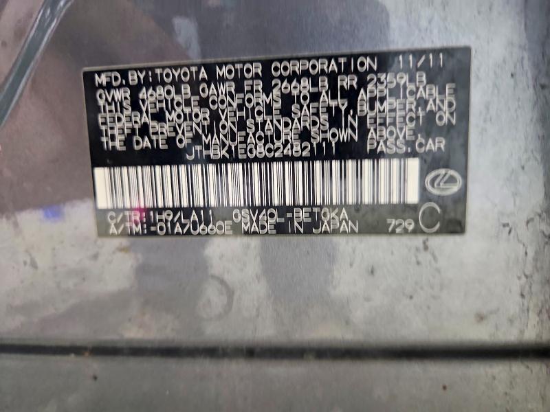 2012 Lexus Es 350 Base