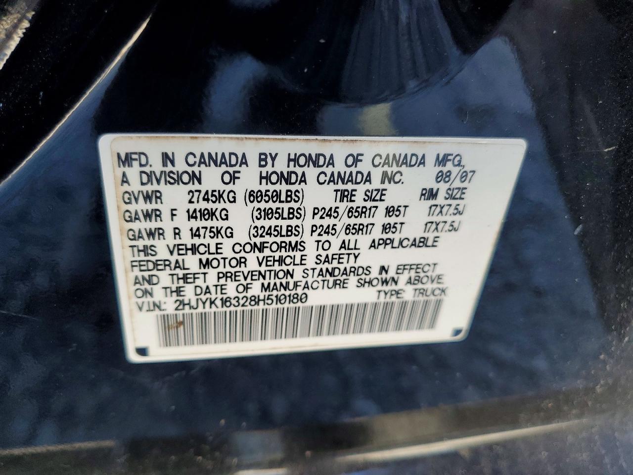 2008 Honda Ridgeline RTX