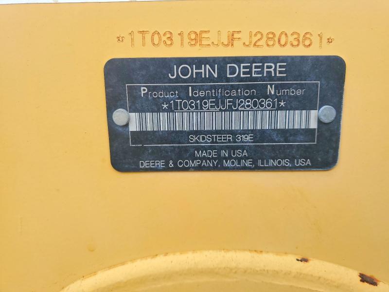 2015 John Deere 319E Tracked Skid Steer Loader