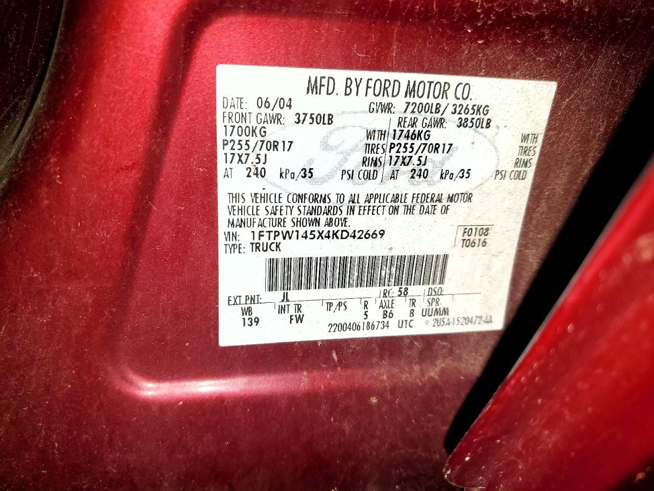 2004 Ford F150 Supercrew