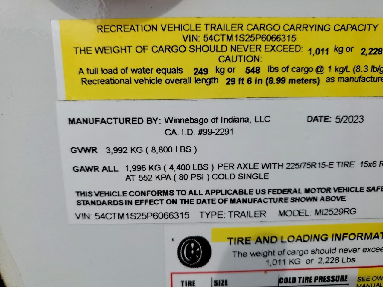 2023 Winnebago Minnie Camper