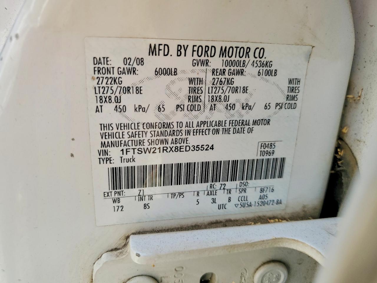2008 Ford F250 Super Duty