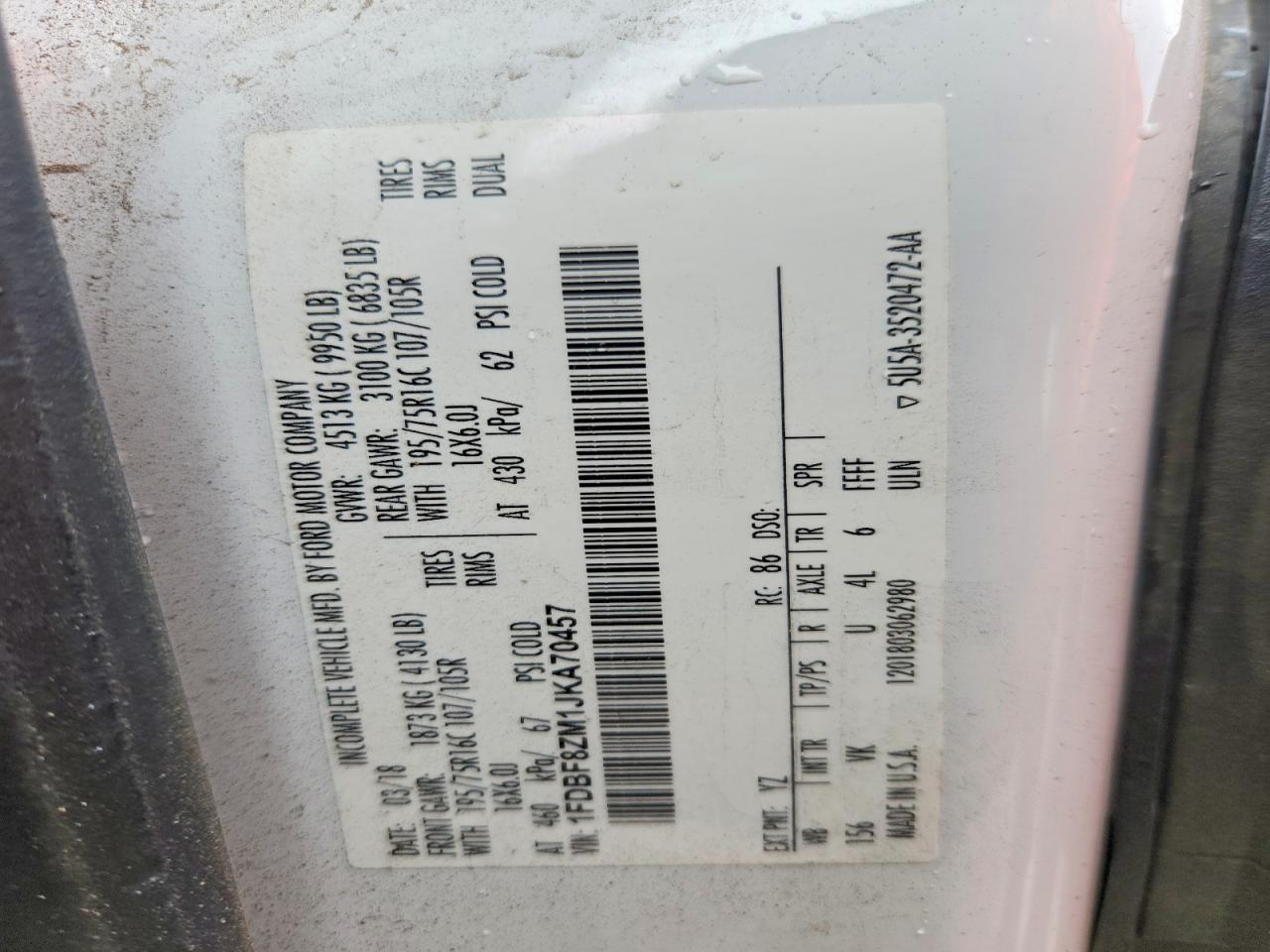 2018 Ford Transit BOX Truck