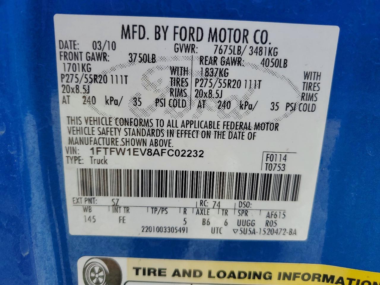 2010 Ford F150 Supercrew