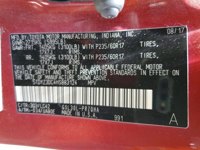 2017 Toyota Sienna xle 8-passenger