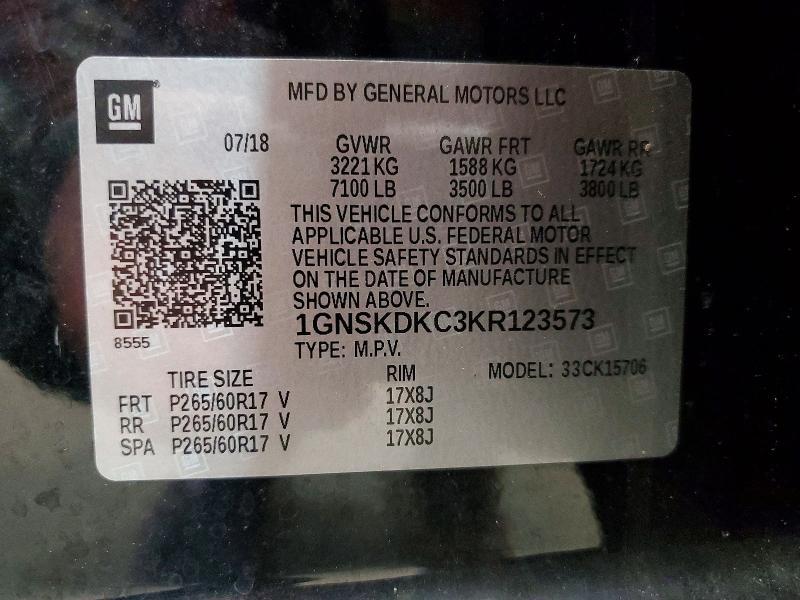 2019 Chevrolet Tahoe Police