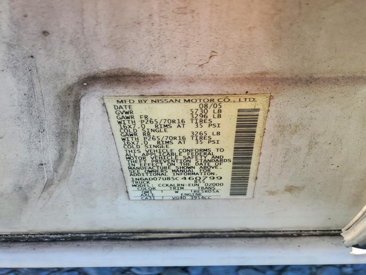 2005 Nissan Frontier SE