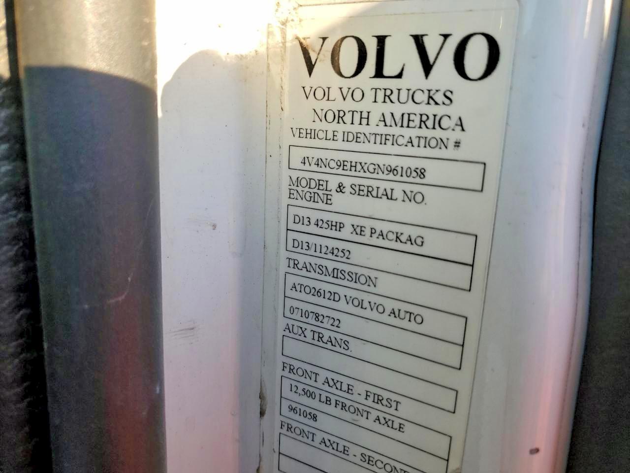 2016 Volvo VN VNL