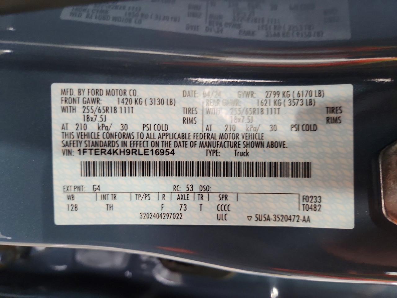 2024 Ford Ranger Lariat