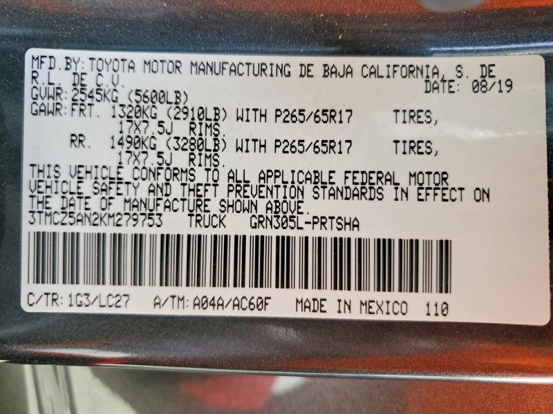 2019 Toyota Tacoma trd Sport