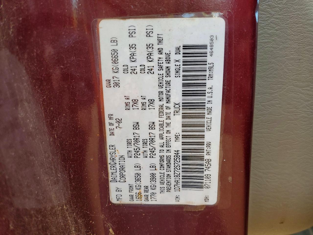 2002 Dodge RAM 1500