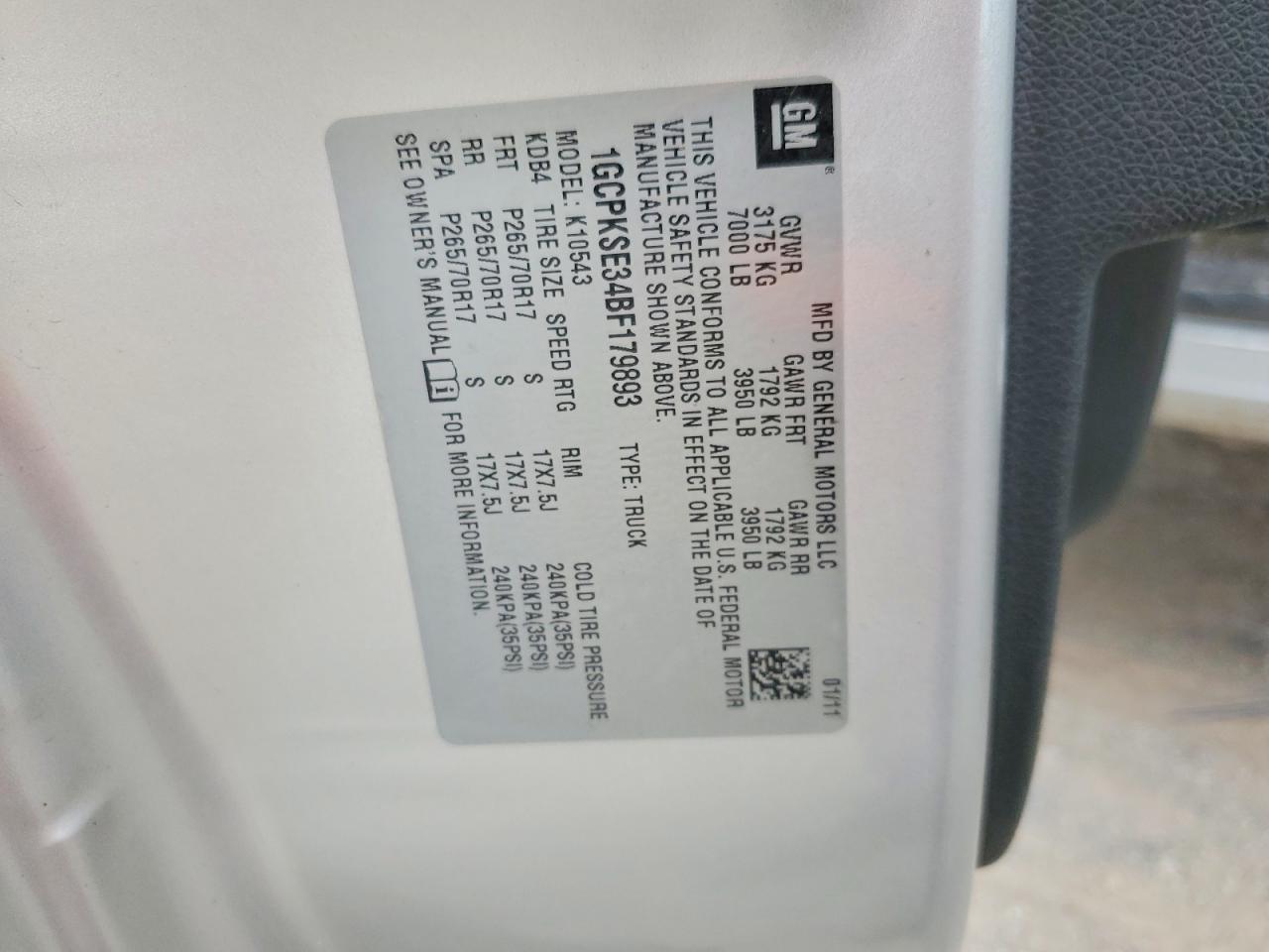 2011 Chevrolet Silverado K1500 LT