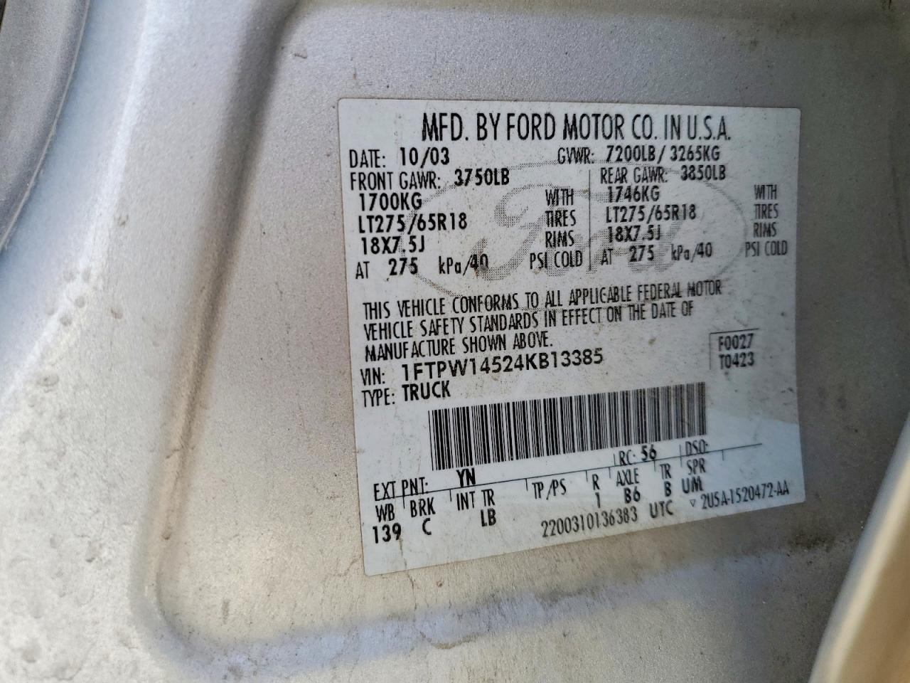 2004 Ford F150 Supercrew