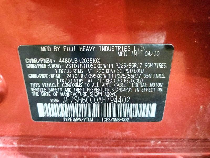 2010 Subaru Forester 2.5x Premium