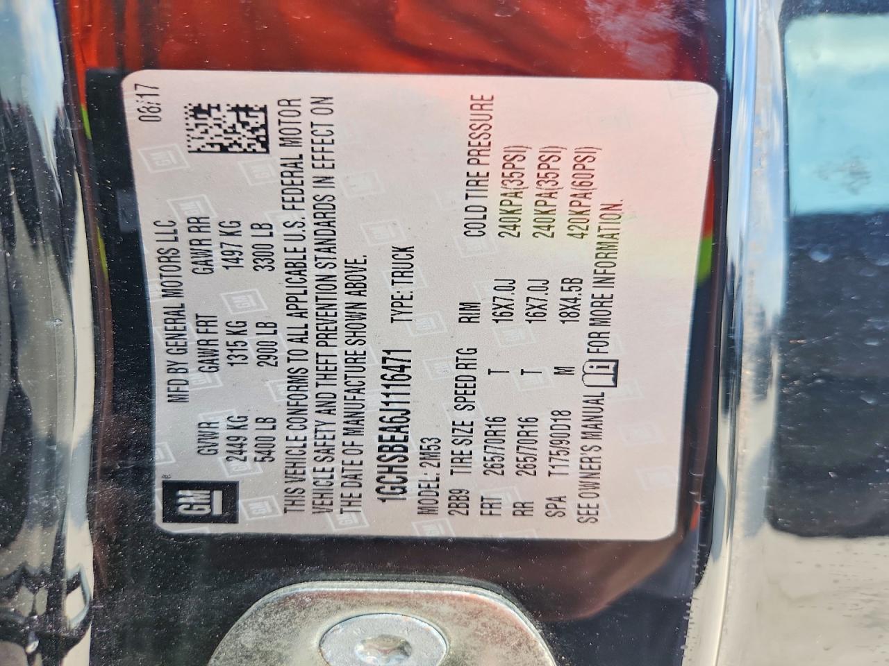 2018 Chev Colorado
