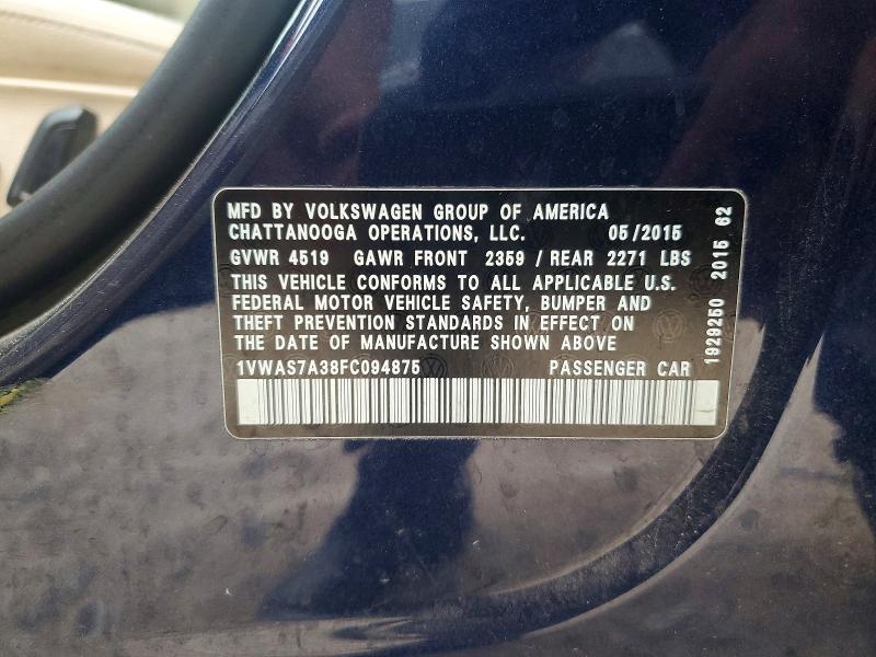 2015 Volkswagen Passat s