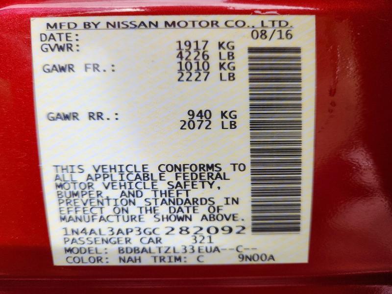 2016 Nissan Altima 2.5 sl