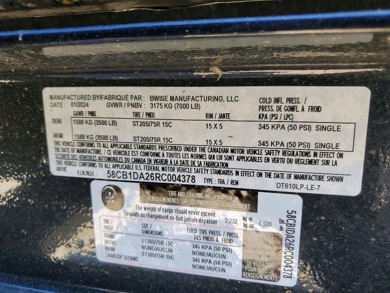 2024 Bwise DT610LP-LE-7 Dump Trailer