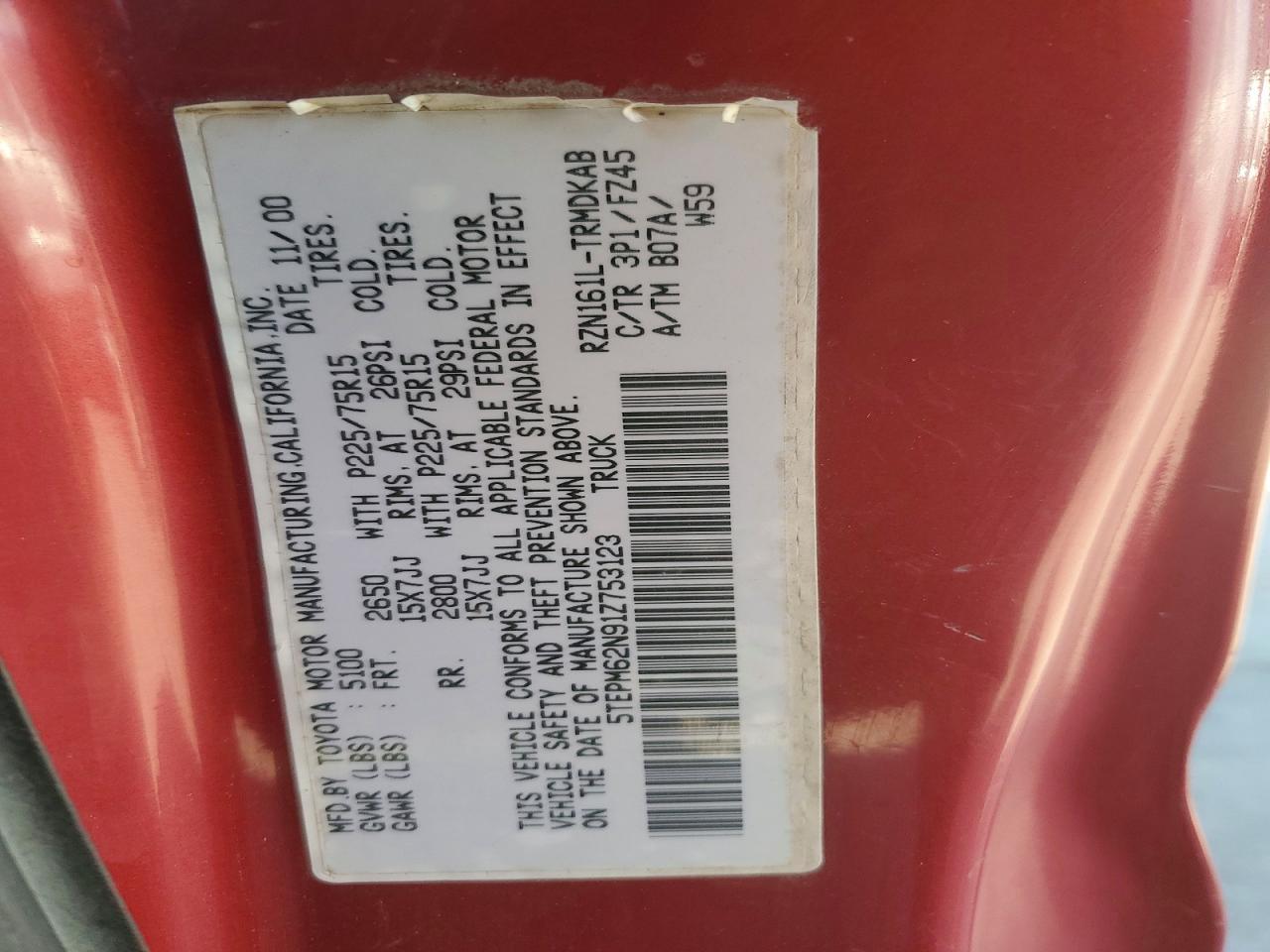 2001 Toyota Tacoma Base