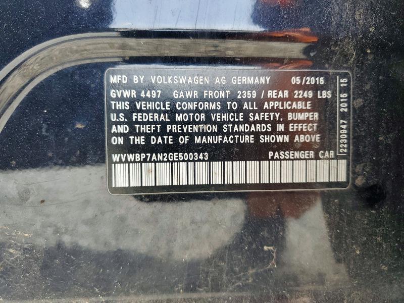 2016 Volkswagen Cc Base