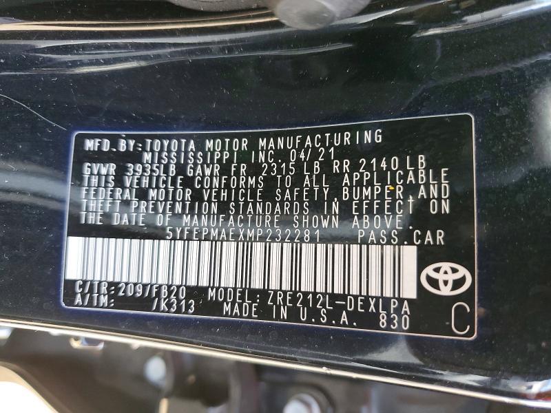 2021 Toyota Corolla le