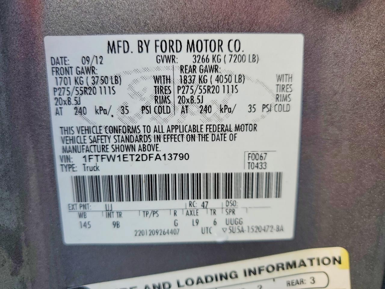 2013 Ford F150 Supercrew