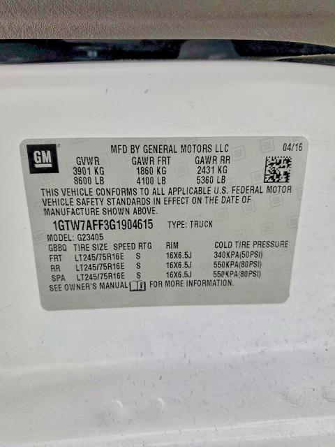 2016 GMC Savana G2500