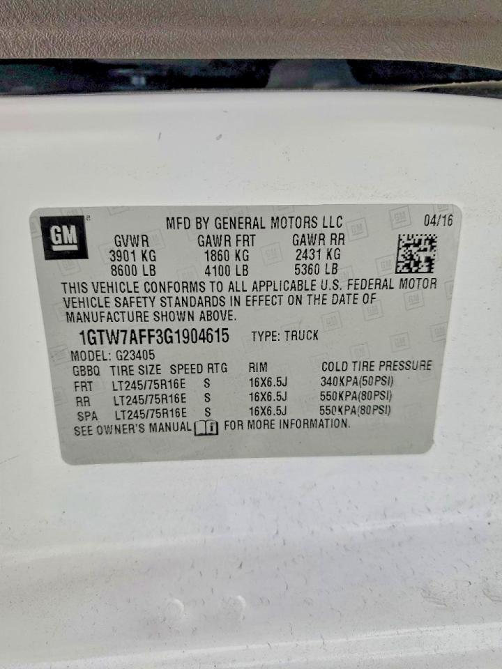 2016 GMC Savana G2500