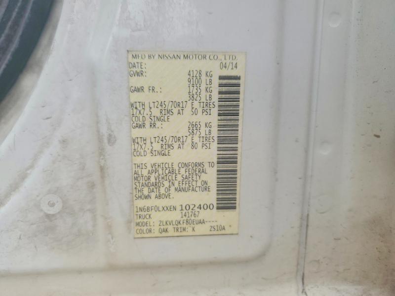 2014 Nissan Nv 1500 Utility / Service van