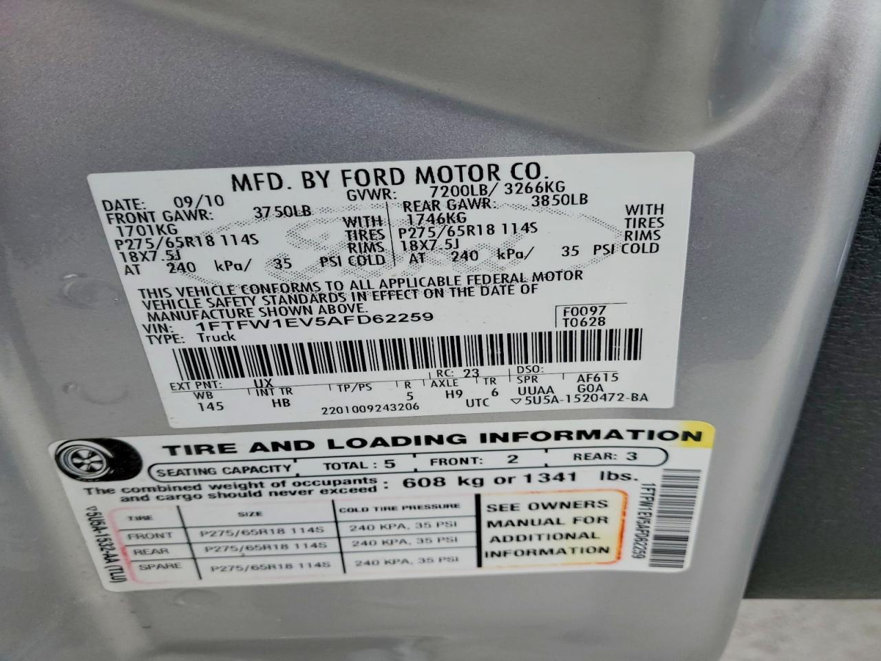 2010 Ford F150 Supercrew