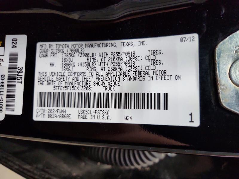 2012 Toyota Tundra Crewmax SR5