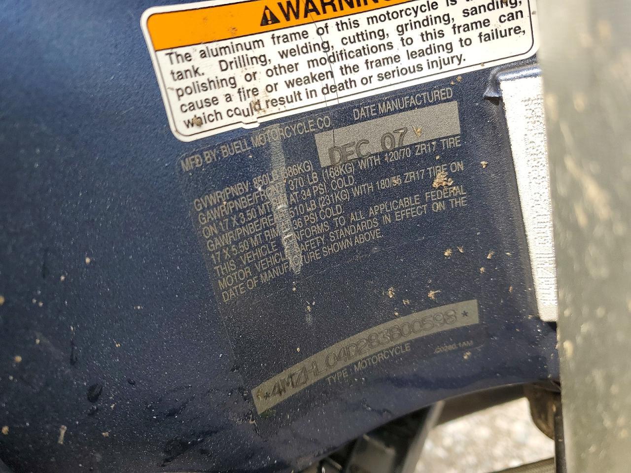 2008 Buell 1125 R