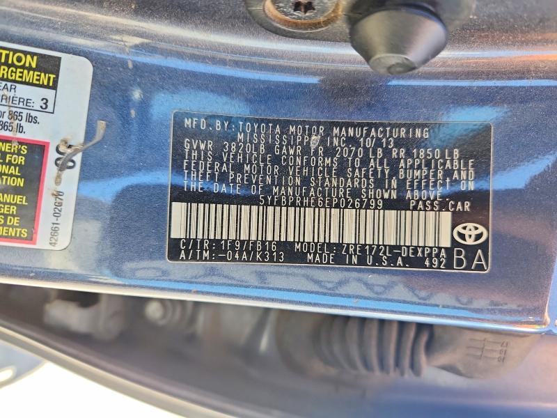 2014 Toyota Corolla le eco Plus