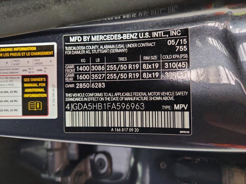 2015 Mercedes-Benz Ml 350 4matic