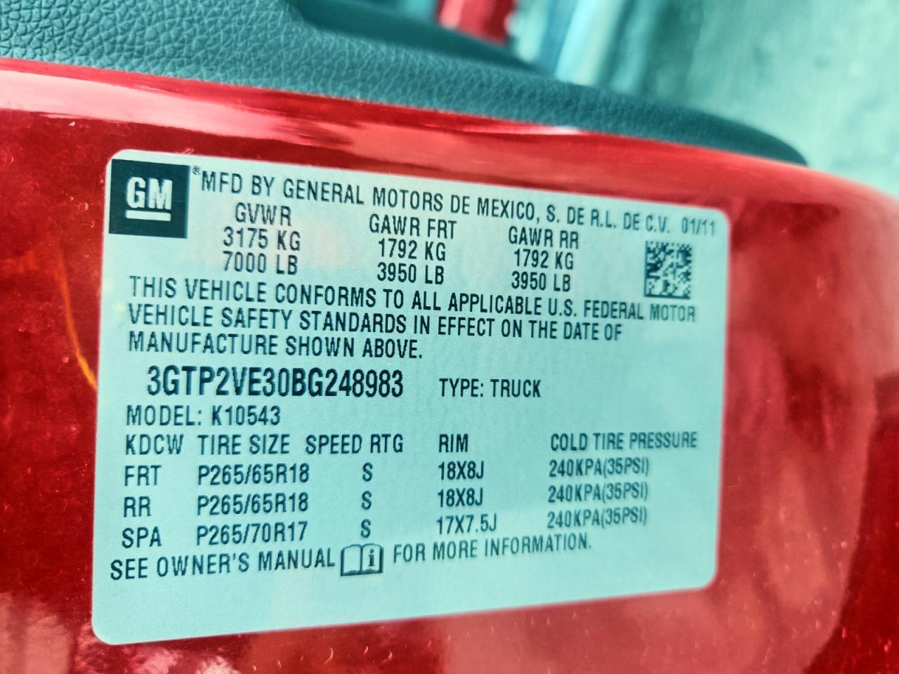 2011 GMC Sierra K1500 SLE
