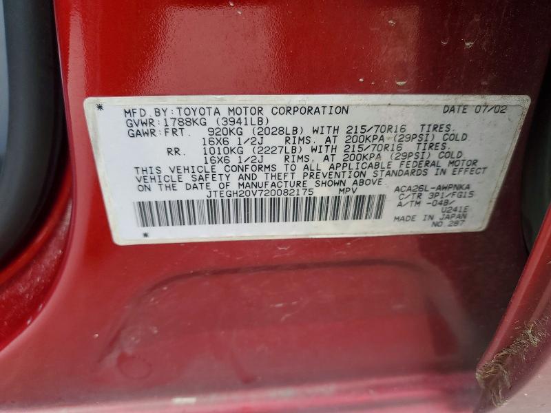 2002 Toyota Rav4 Base