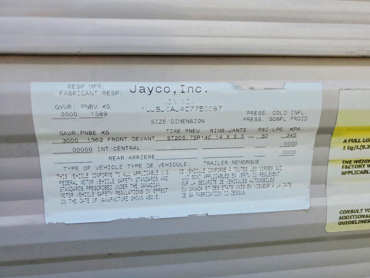 2012 Jayco Swift SLX Camper