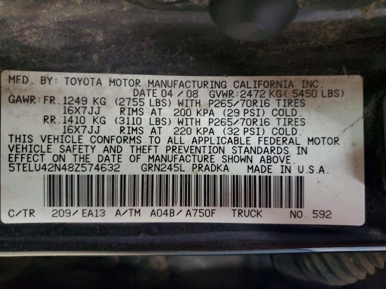 2008 Toyota Tacoma Double Cab