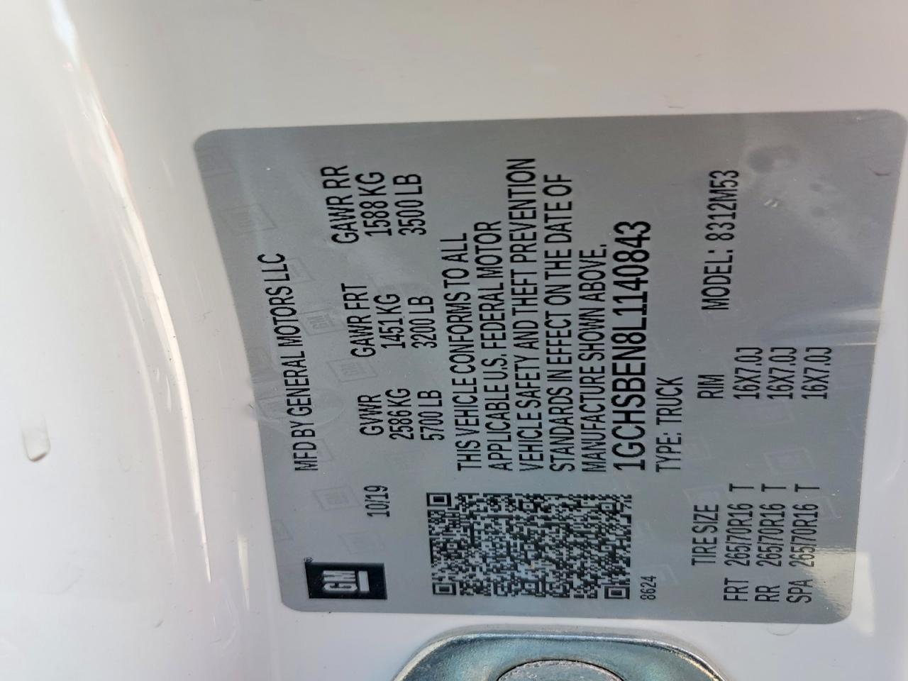 2020 Chev Colorado