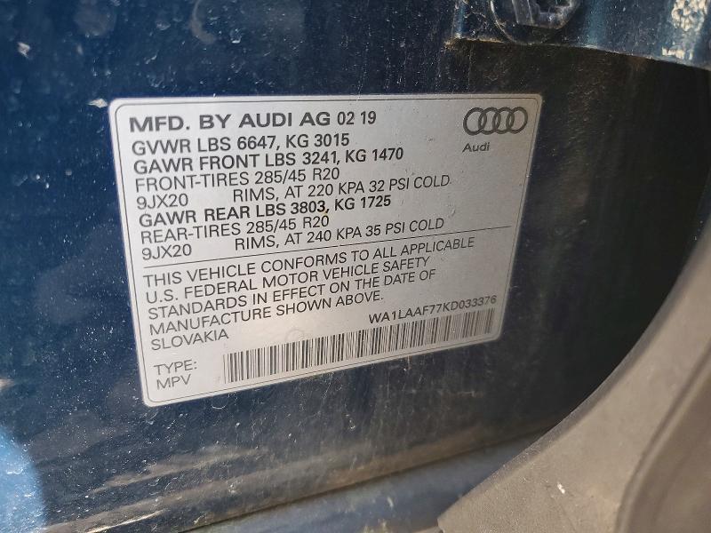 2019 Audi Q7 Premium Plus