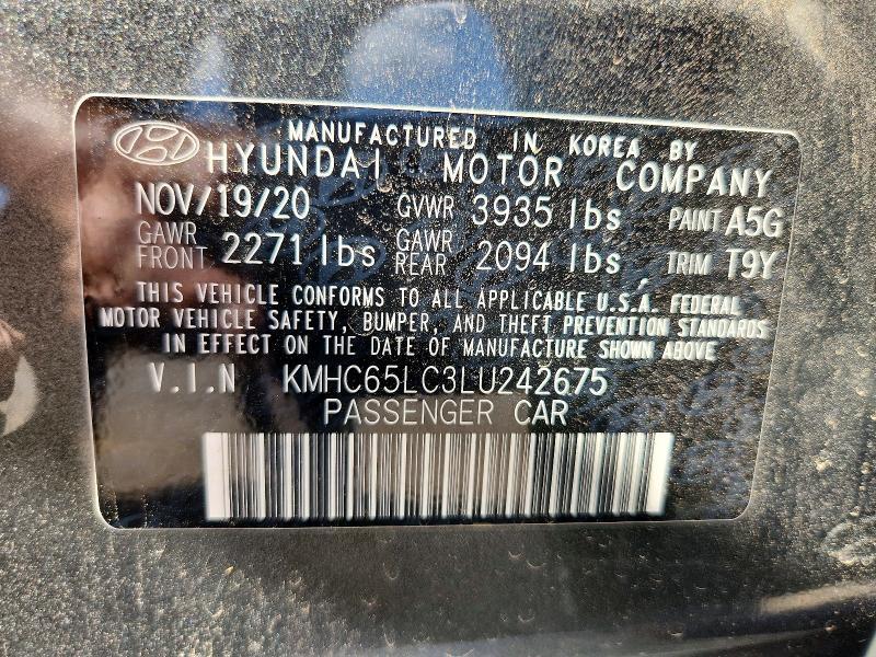 2020 Hyundai Ioniq Blue